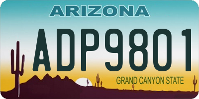 AZ license plate ADP9801