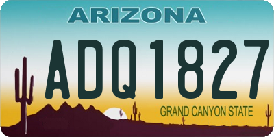 AZ license plate ADQ1827