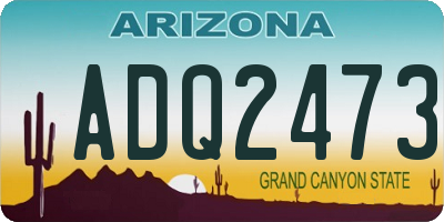 AZ license plate ADQ2473