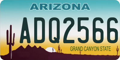 AZ license plate ADQ2566