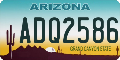 AZ license plate ADQ2586