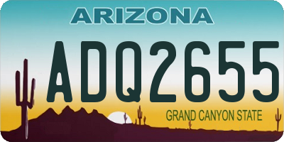 AZ license plate ADQ2655