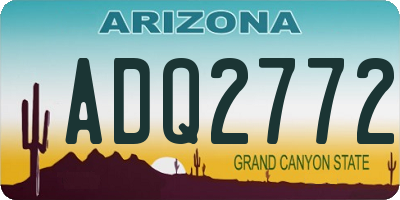 AZ license plate ADQ2772