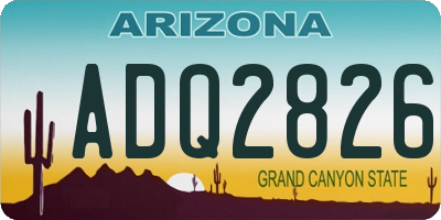 AZ license plate ADQ2826