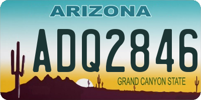 AZ license plate ADQ2846