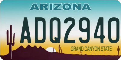 AZ license plate ADQ2940