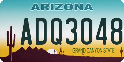 AZ license plate ADQ3048