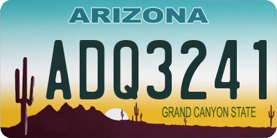AZ license plate ADQ3241
