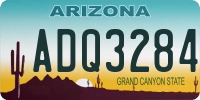 AZ license plate ADQ3284