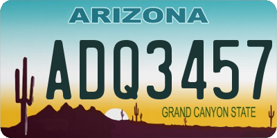 AZ license plate ADQ3457