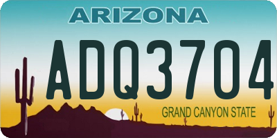 AZ license plate ADQ3704