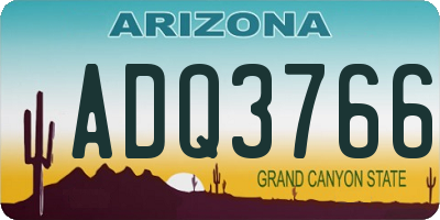 AZ license plate ADQ3766
