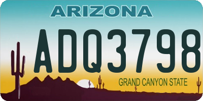 AZ license plate ADQ3798