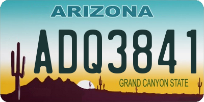 AZ license plate ADQ3841