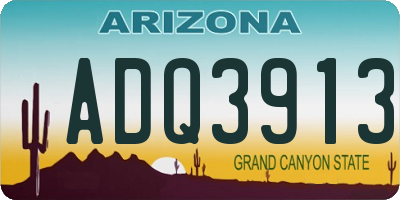 AZ license plate ADQ3913