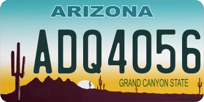 AZ license plate ADQ4056