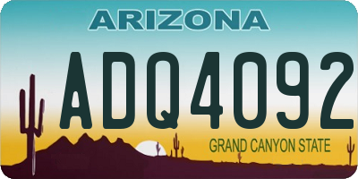 AZ license plate ADQ4092