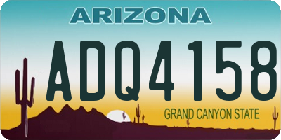 AZ license plate ADQ4158