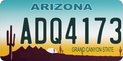 AZ license plate ADQ4173