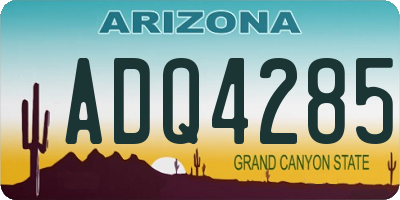 AZ license plate ADQ4285