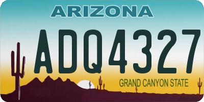 AZ license plate ADQ4327