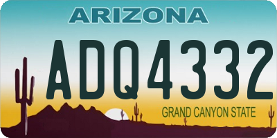 AZ license plate ADQ4332