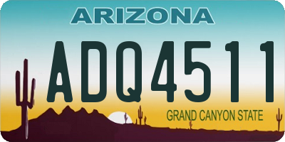 AZ license plate ADQ4511