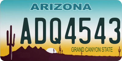 AZ license plate ADQ4543