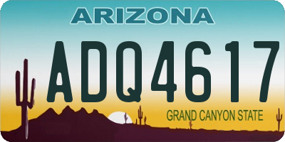 AZ license plate ADQ4617