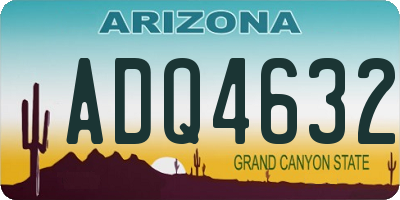 AZ license plate ADQ4632