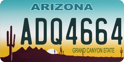 AZ license plate ADQ4664