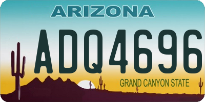 AZ license plate ADQ4696
