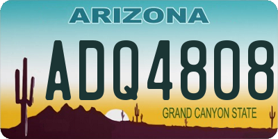 AZ license plate ADQ4808