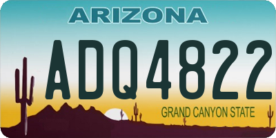 AZ license plate ADQ4822