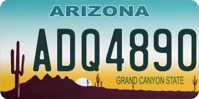 AZ license plate ADQ4890