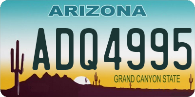 AZ license plate ADQ4995