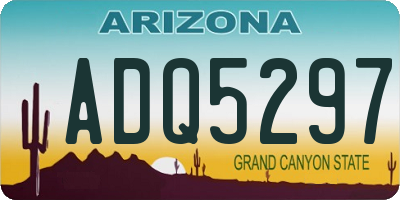 AZ license plate ADQ5297