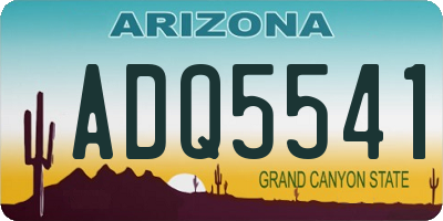 AZ license plate ADQ5541