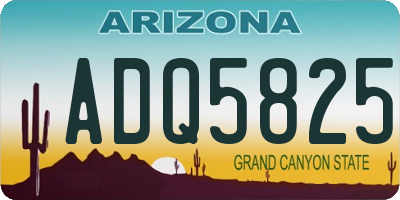AZ license plate ADQ5825