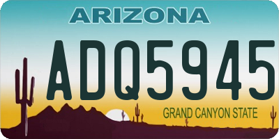 AZ license plate ADQ5945