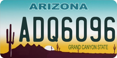 AZ license plate ADQ6096