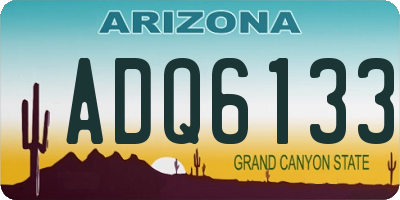 AZ license plate ADQ6133
