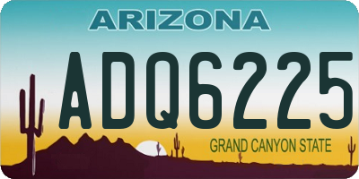 AZ license plate ADQ6225