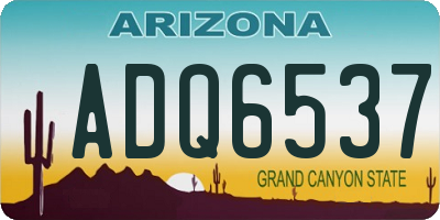 AZ license plate ADQ6537