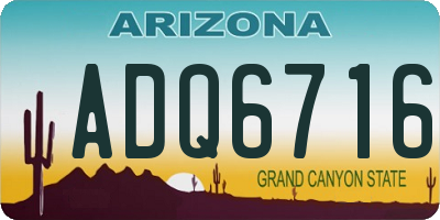 AZ license plate ADQ6716