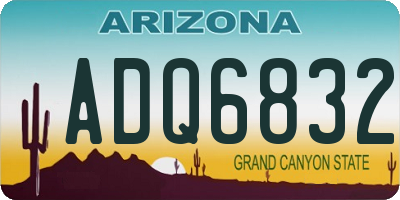 AZ license plate ADQ6832