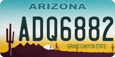 AZ license plate ADQ6882