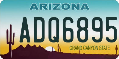 AZ license plate ADQ6895