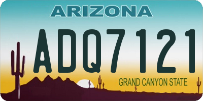 AZ license plate ADQ7121
