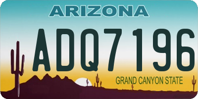 AZ license plate ADQ7196